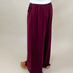 Merlot Fray Day Linen Pants - Jessi Jayne Boutique
