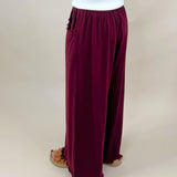 Merlot Fray Day Linen Pants - Jessi Jayne Boutique