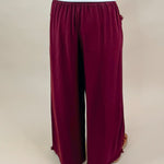 Merlot Fray Day Linen Pants - Jessi Jayne Boutique