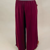 Merlot Fray Day Linen Pants - Jessi Jayne Boutique