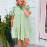 Garden Gleam Embroidered Dress - Jessi Jayne Boutique