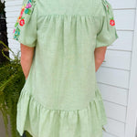 Garden Gleam Embroidered Dress - Jessi Jayne Boutique