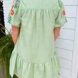 Garden Gleam Embroidered Dress - Jessi Jayne Boutique