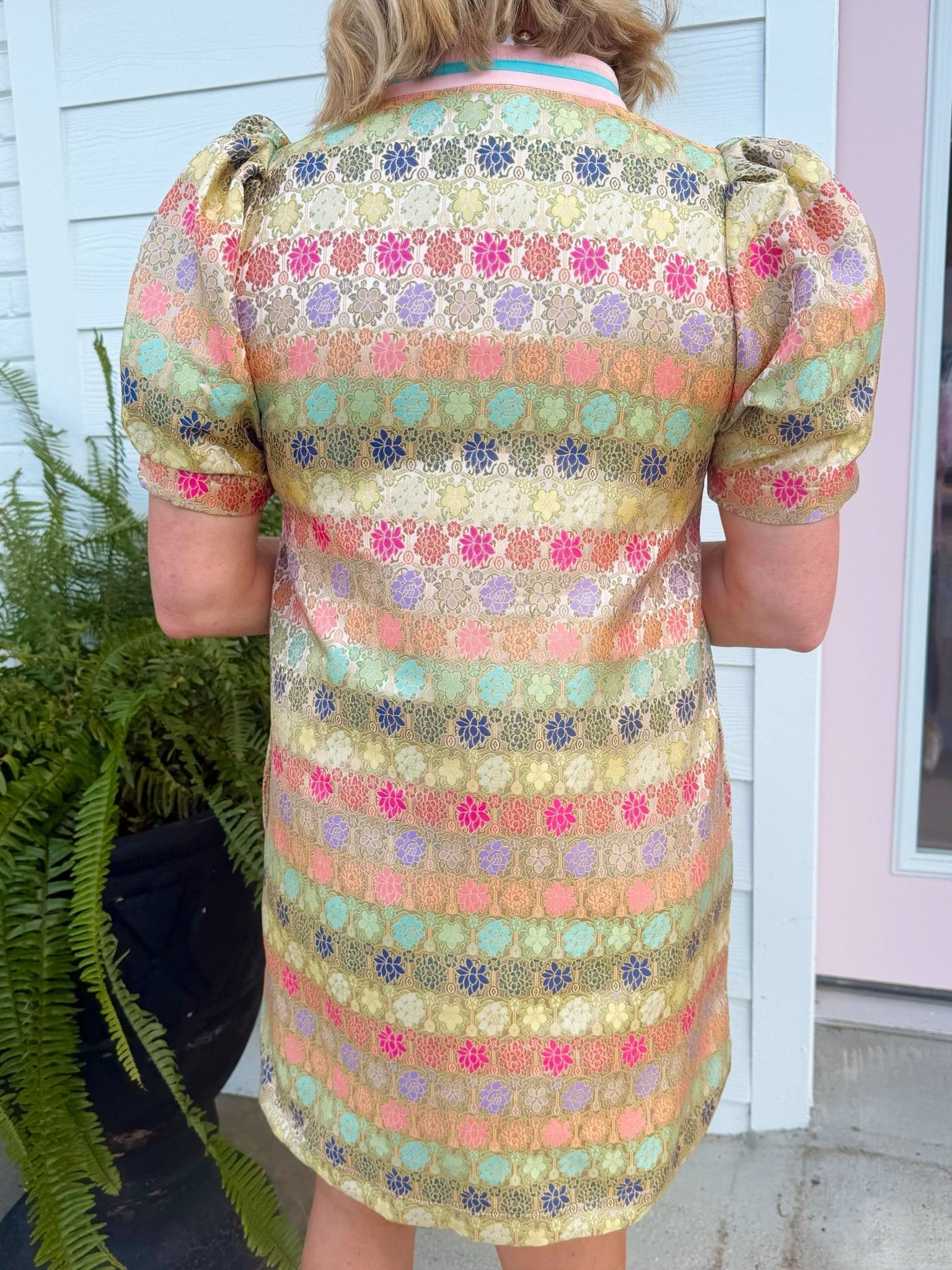 Sweet Magnolia Jacquard Dress - Jessi Jayne Boutique