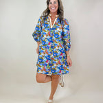 Wildflower Mosaic Poplin Dress - Jessi Jayne Boutique