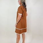 Toffee Zip Contrast Dress - Jessi Jayne Boutique