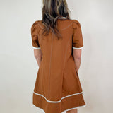 Toffee Zip Contrast Dress - Jessi Jayne Boutique
