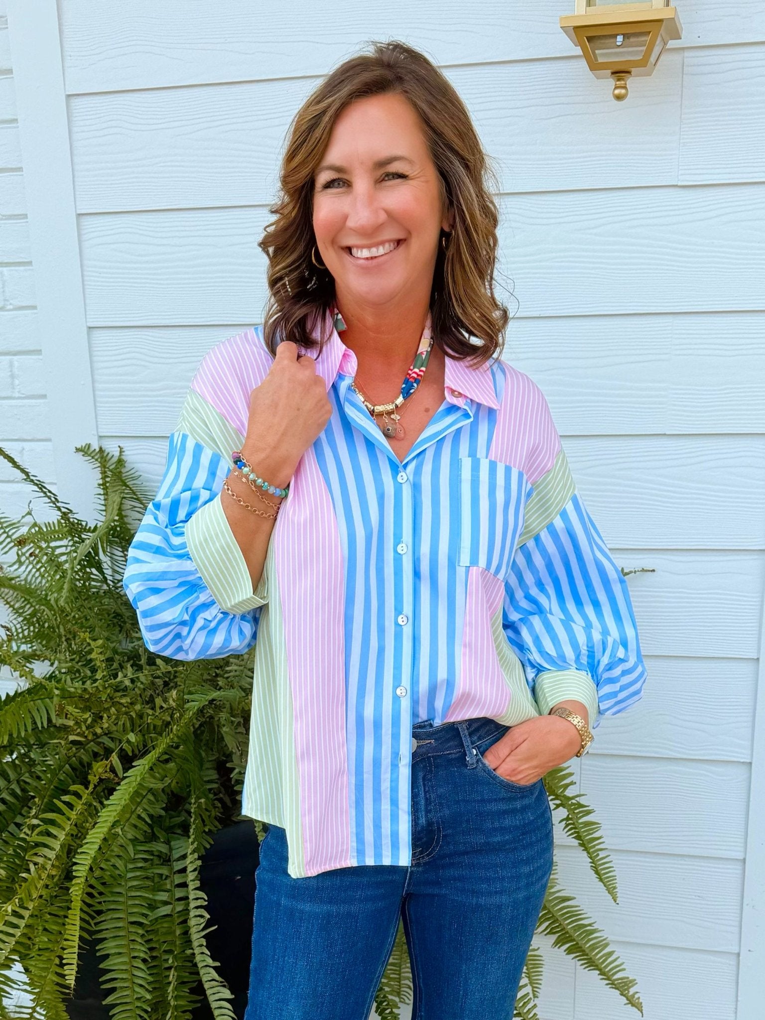 Candy Stripe Daydream Top - Jessi Jayne Boutique