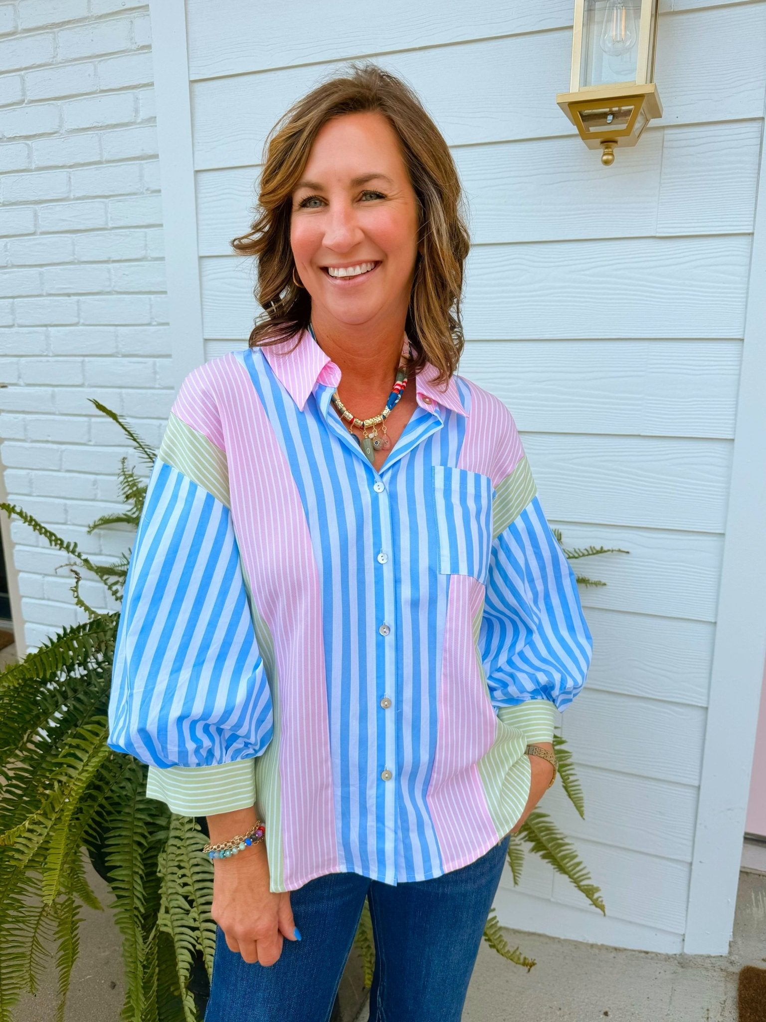 Candy Stripe Daydream Top - Jessi Jayne Boutique
