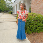 Scarlet Bloom Ruffle Top - Jessi Jayne Boutique