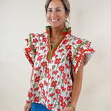 Scarlet Bloom Ruffle Top - Jessi Jayne Boutique