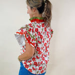 Scarlet Bloom Ruffle Top - Jessi Jayne Boutique