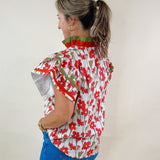 Scarlet Bloom Ruffle Top - Jessi Jayne Boutique