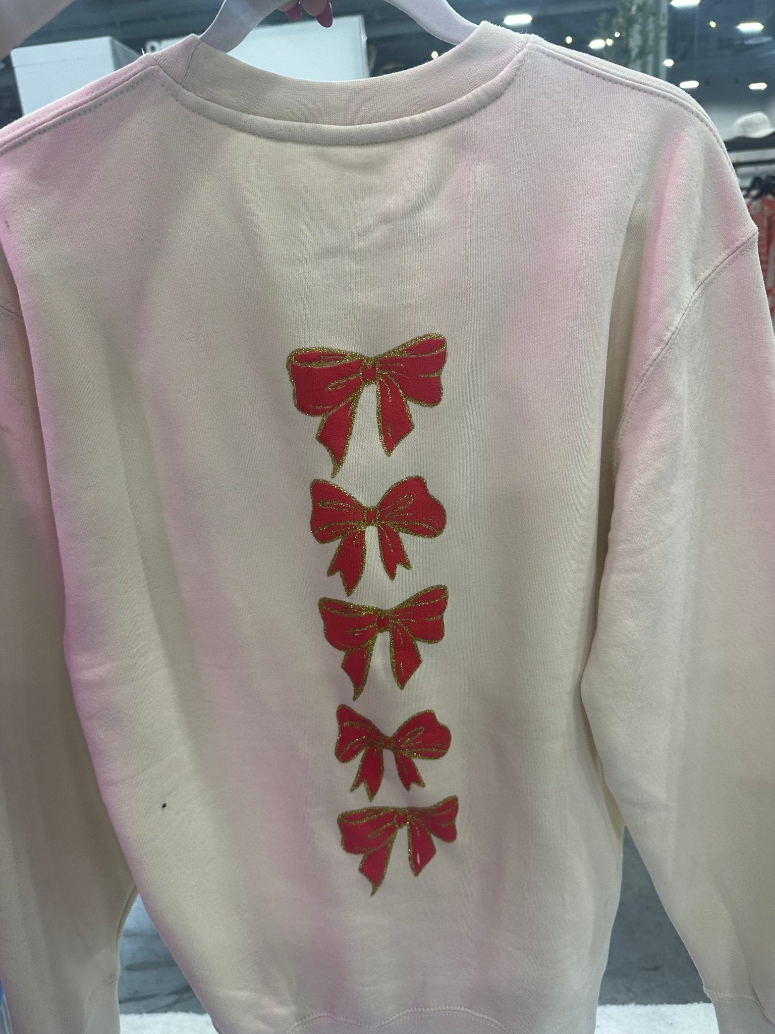 Christmas Bows Sand Sweatshirt - Jessi Jayne Boutique