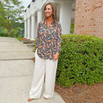 Midnight Paisley Bloom Blouse - Jessi Jayne Boutique
