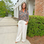 Midnight Paisley Bloom Blouse - Jessi Jayne Boutique