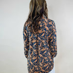 Midnight Paisley Bloom Blouse - Jessi Jayne Boutique