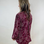 Wine & Whisper Floral Blouse - Jessi Jayne Boutique