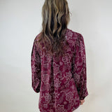 Wine & Whisper Floral Blouse - Jessi Jayne Boutique
