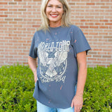 World Tour Bleach Splatter Graphic Tee - Jessi Jayne Boutique