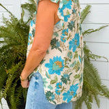 Blue Willow Floral Top - Jessi Jayne Boutique