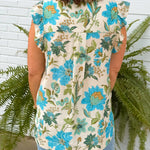 Blue Willow Floral Top - Jessi Jayne Boutique