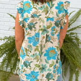 Blue Willow Floral Top - Jessi Jayne Boutique