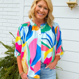 Confetti Coast Relaxed Blouse - Jessi Jayne Boutique