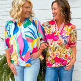 Confetti Coast Relaxed Blouse - Jessi Jayne Boutique