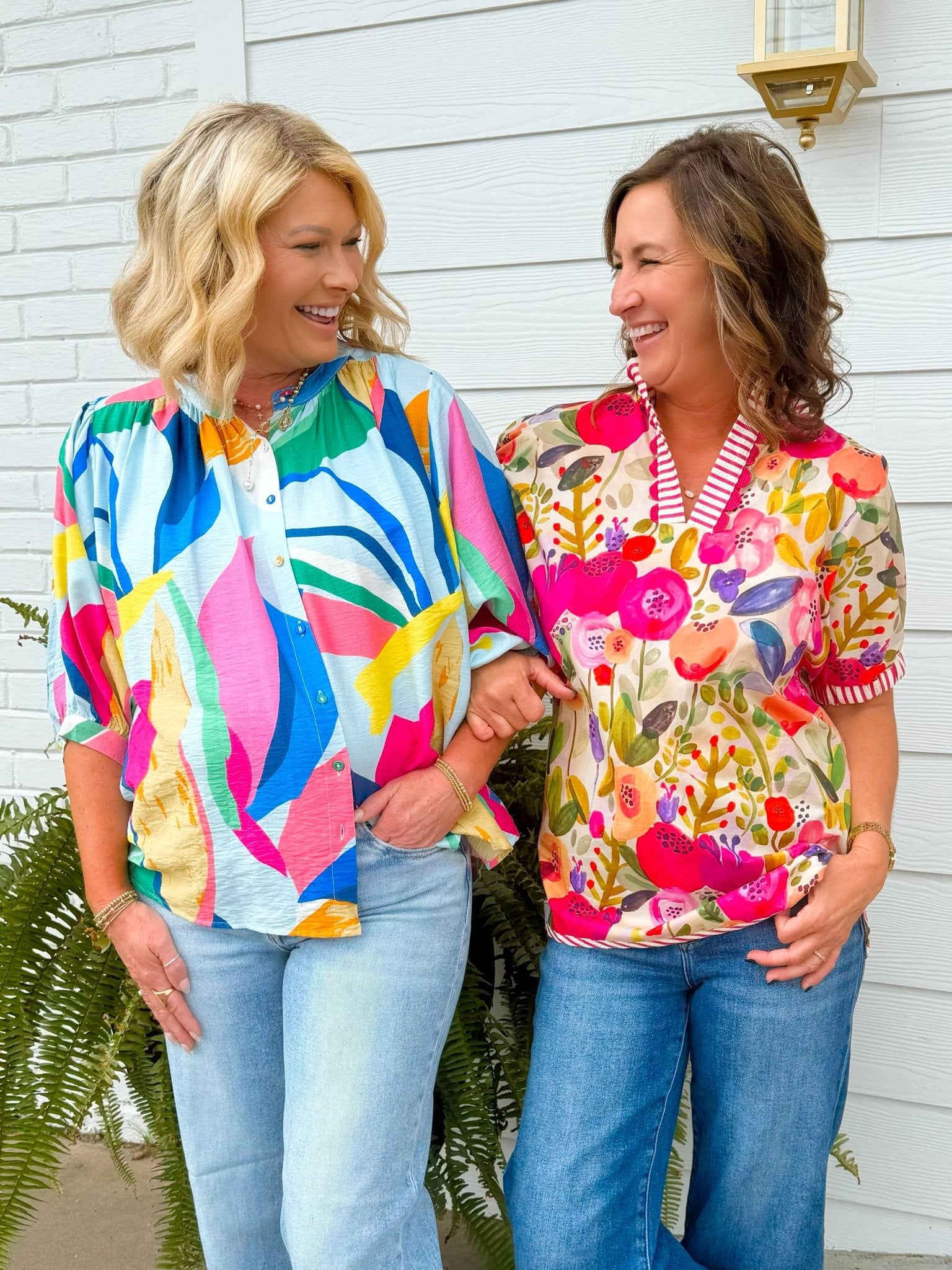 Confetti Coast Relaxed Blouse - Jessi Jayne Boutique