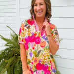 Painted Petals Floral Blouse - Jessi Jayne Boutique