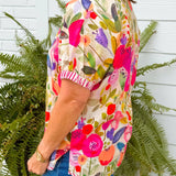 Painted Petals Floral Blouse - Jessi Jayne Boutique