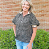 Wild Card Leopard Zip Top - Jessi Jayne Boutique