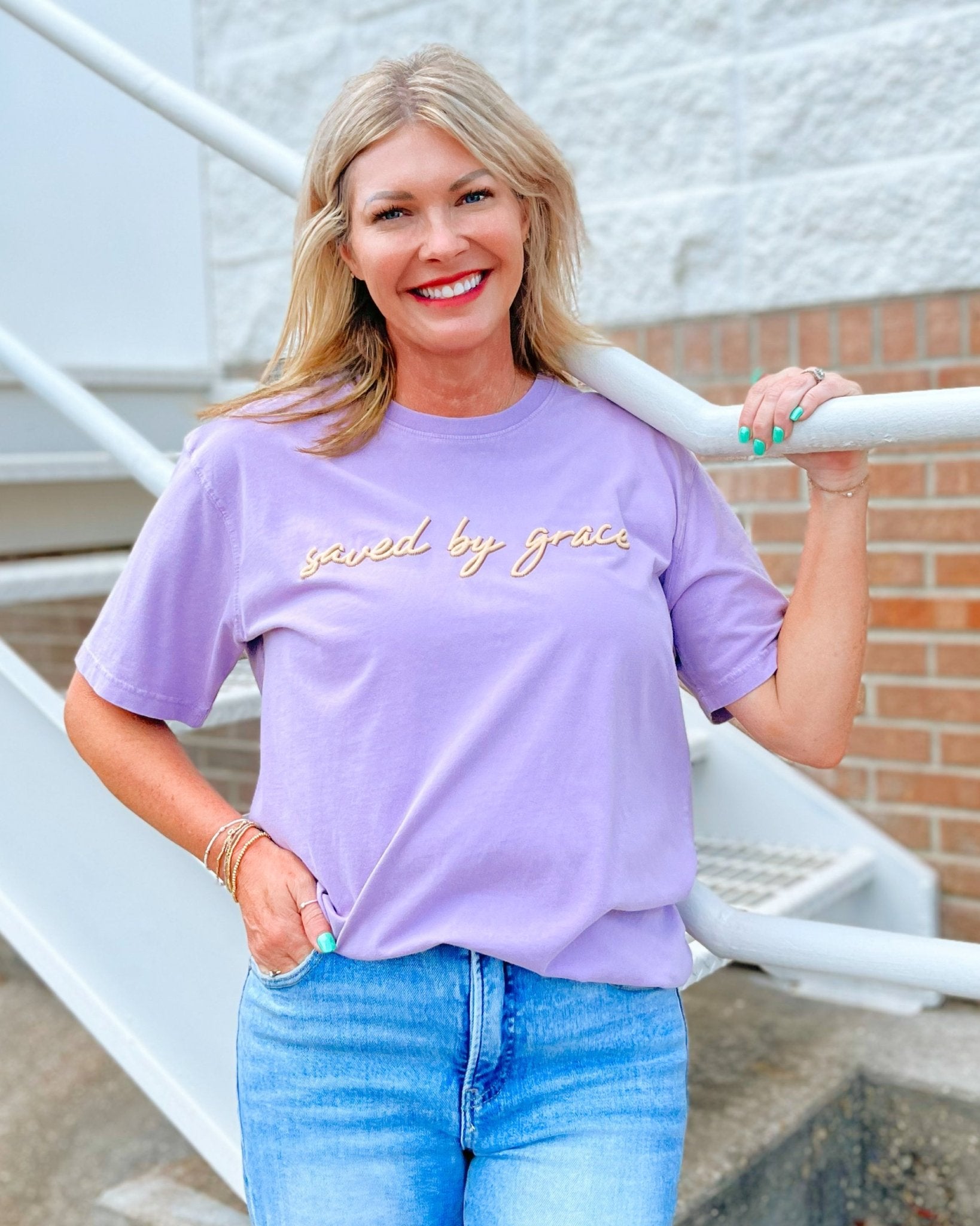 Saved by Grace Puff Graphic Tee - Jessi Jayne Boutique