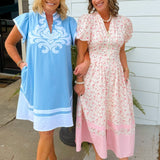 Bluebell Manor Linen Blend Dress - Jessi Jayne Boutique