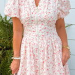 Blush Garden Floral Midi Dress - Jessi Jayne Boutique