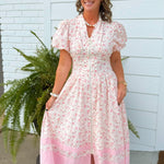 Blush Garden Floral Midi Dress - Jessi Jayne Boutique