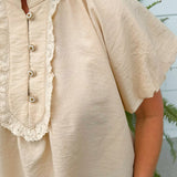 Camellia Charm Puff Sleeve Blouse - Jessi Jayne Boutique