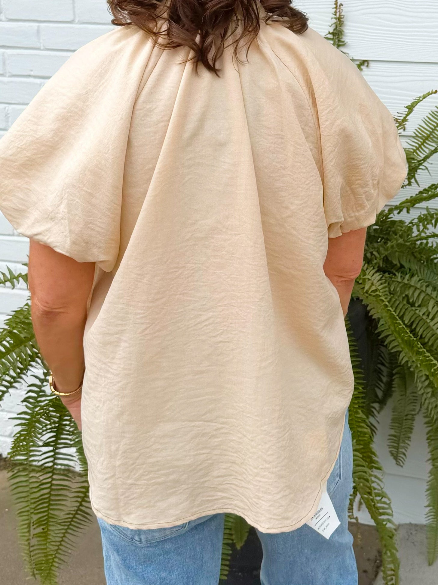 Camellia Charm Puff Sleeve Blouse - Jessi Jayne Boutique