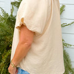 Camellia Charm Puff Sleeve Blouse - Jessi Jayne Boutique