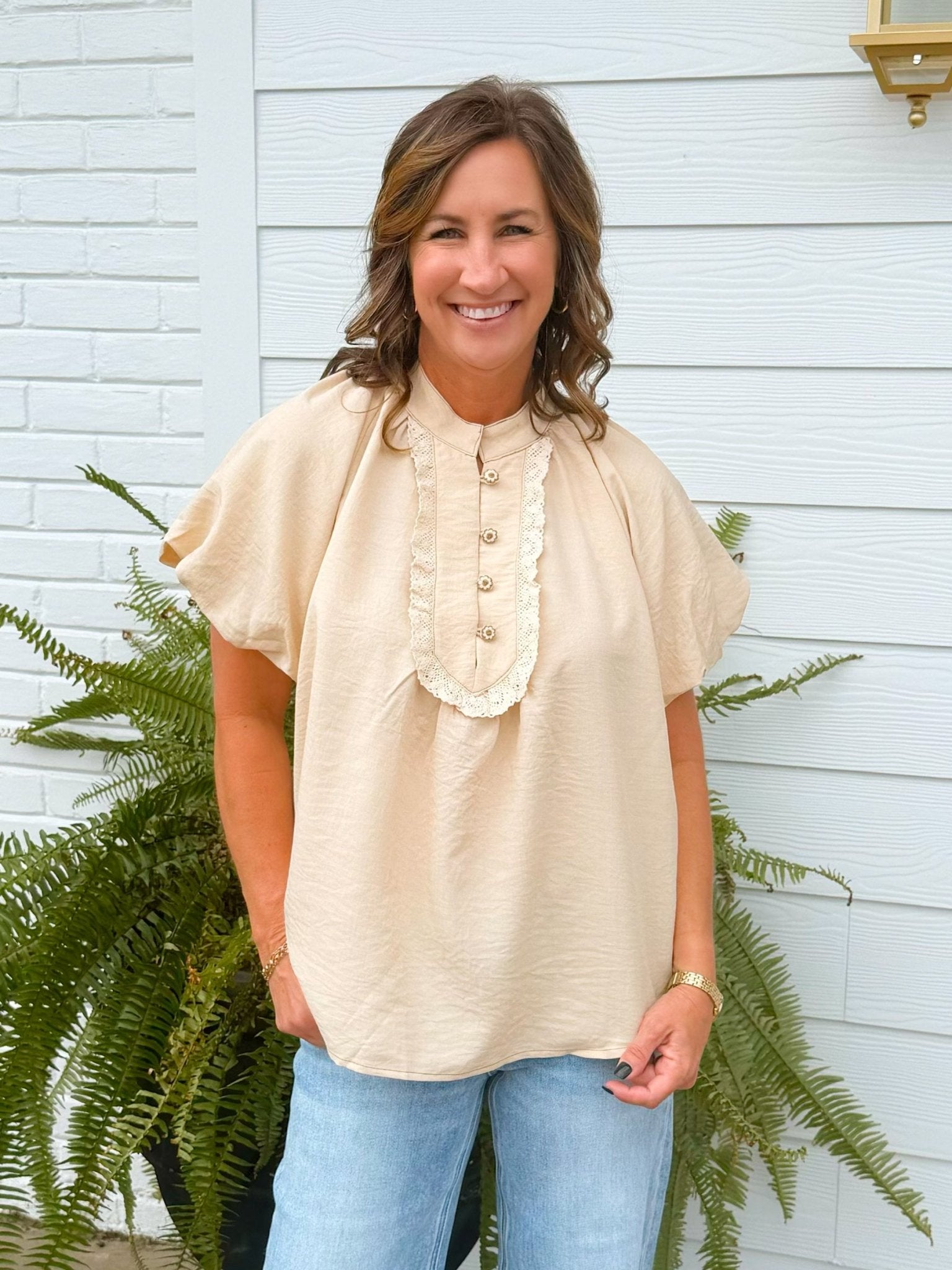 Camellia Charm Puff Sleeve Blouse - Jessi Jayne Boutique