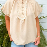 Camellia Charm Puff Sleeve Blouse - Jessi Jayne Boutique