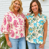 Raspberry Heirloom Blouse - Jessi Jayne Boutique