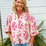 Raspberry Heirloom Blouse - Jessi Jayne Boutique