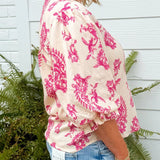 Raspberry Heirloom Blouse - Jessi Jayne Boutique
