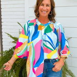 Confetti Coast Relaxed Blouse - Jessi Jayne Boutique