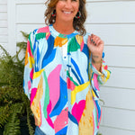 Confetti Coast Relaxed Blouse - Jessi Jayne Boutique