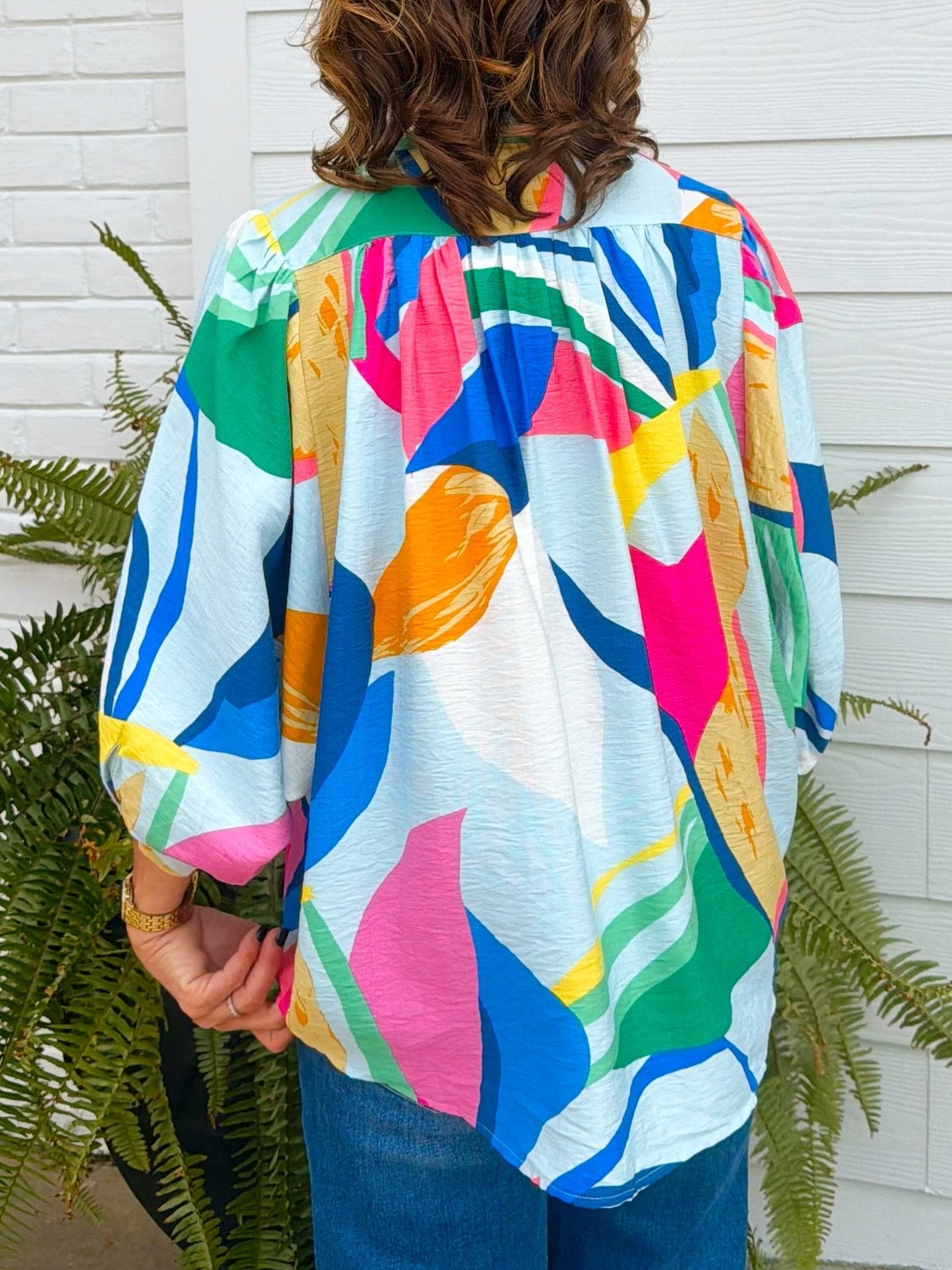Confetti Coast Relaxed Blouse - Jessi Jayne Boutique