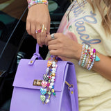 Bag Charm Checkered Heart