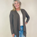 Everyday Layer Open Cardigan – Black & Brown - Jessi Jayne Boutique